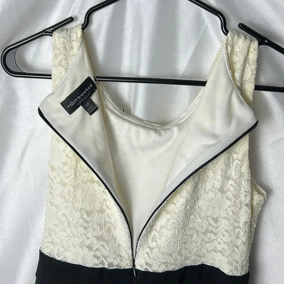 Dress NWT Black & White ,lace ,beads ,back zipper, Layered look ,event, classic - Picture 14 of 16